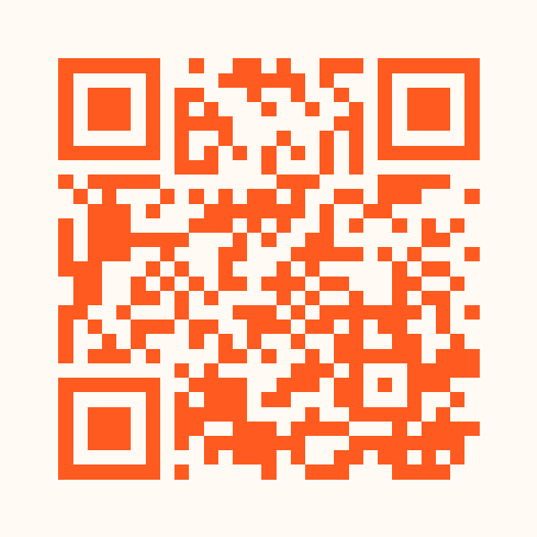Yummy uygulamasını indiren turuncu QR kodu